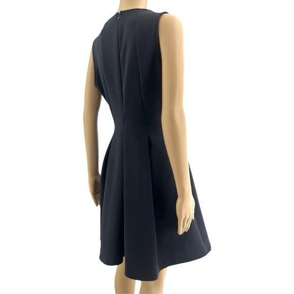 Bar III LARGE Black Sleeveless Pleated Fit & Flare Mini Dress - Picture 5 of 6